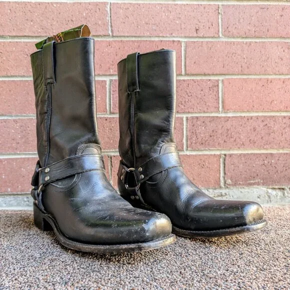 Freebird by Steven Copperhead Distressed Boots Black Leather Men's 13
